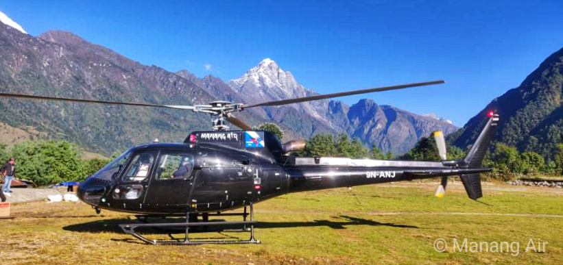 मनाङ्ग एयरको नयाँ हेलिकप्टरद्वारा व्यावसायिक उडान सुरु