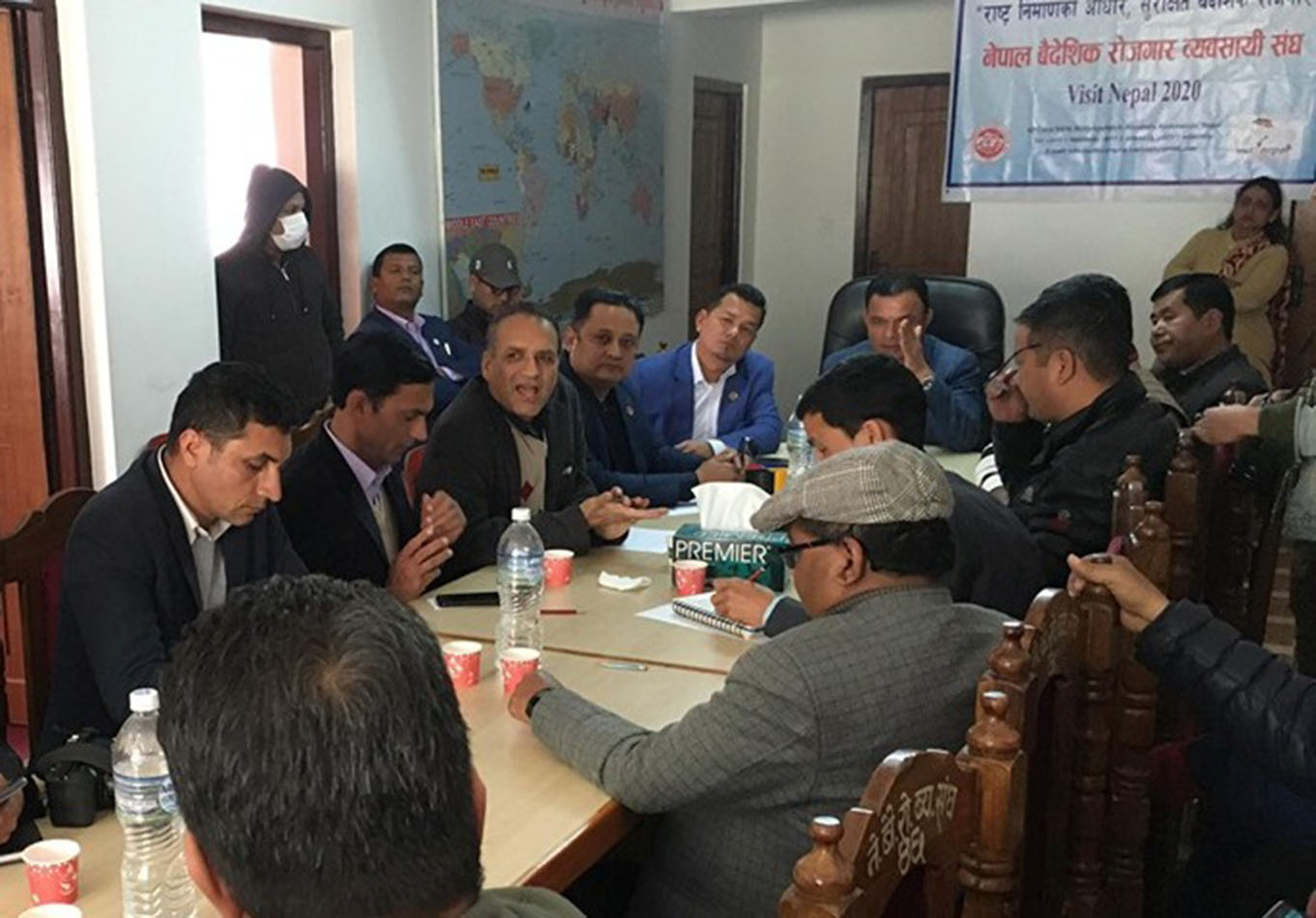 कोरोनाको समस्या पछि बैदेशिक रोजगार व्यवसायीले भने, सम्बन्धित देशले नरोकेसम्म कामदार पठाउन पाउनुपर्ने माग