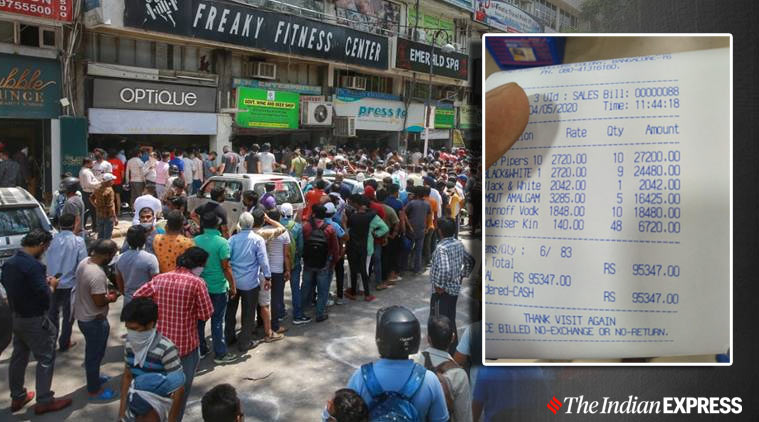 लकडाउनका बीच भारतमा मदिरा किन्नेको घुईचो : एक दिनमै एक अरबको बिक्रि, भीड हटाउन ७० प्रतिशत कोरोना कर
