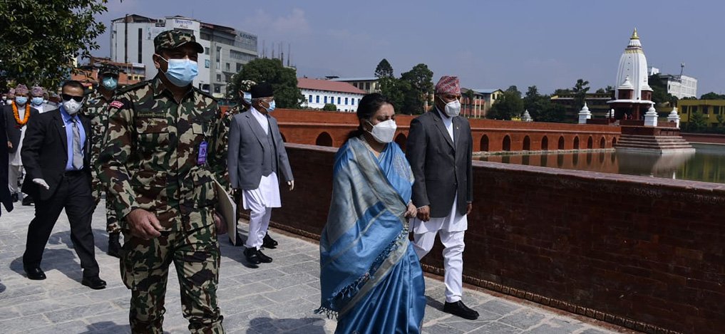 राष्ट्रपतिबाट ऐतिहासिक रानीपोखरी र दरबार हाइस्कूलको पुनर्निर्माणको उद्घाटन