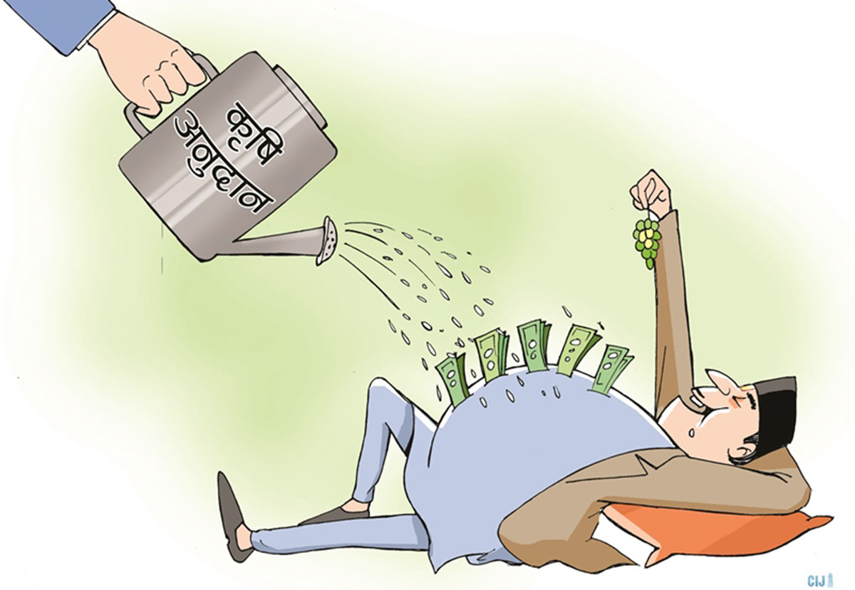 धनी व्यापारीको पोल्टामा कृषि ऋणको अनुदान
