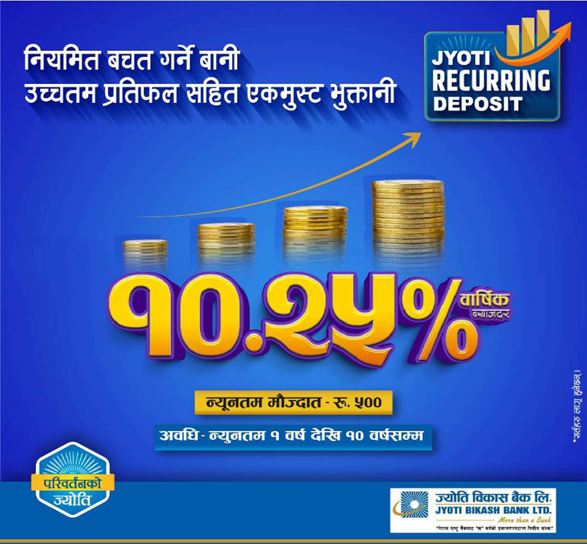 ज्योति विकास बैंकको आकर्षक ज्योति रिकरिङ्ग खाता संचालनमा