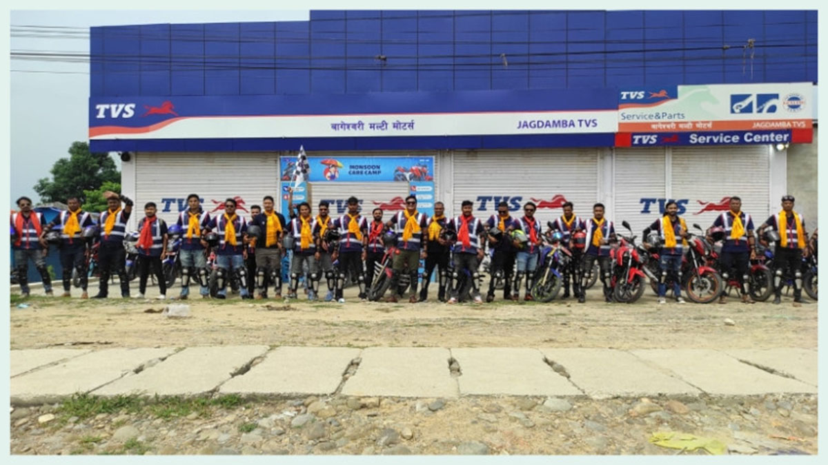 टीभीएसको एओजी राइड धनगढीमा सम्पन्न