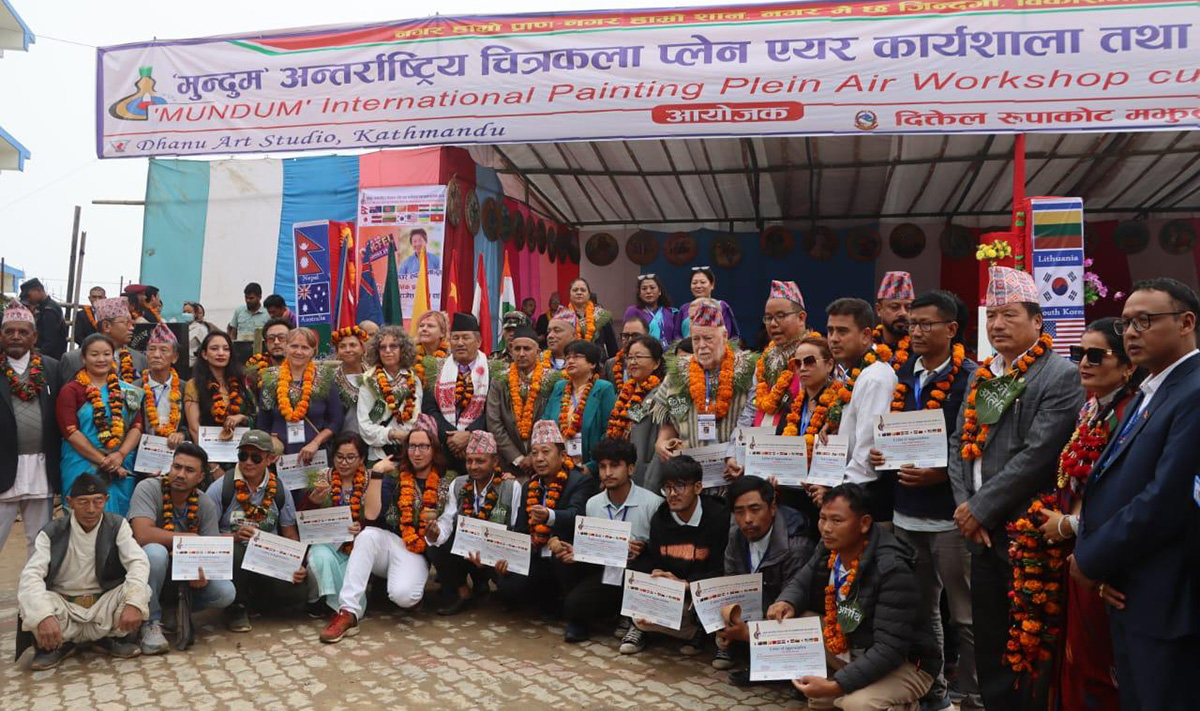 काठमाडौँमा ‘मुन्दुम अन्तर्राष्ट्रिय चित्रकला प्रदर्शनी २०८०’ आयोजना गर्दै दिक्तेल रुपाकोट मझुवागढी नगरपालिका