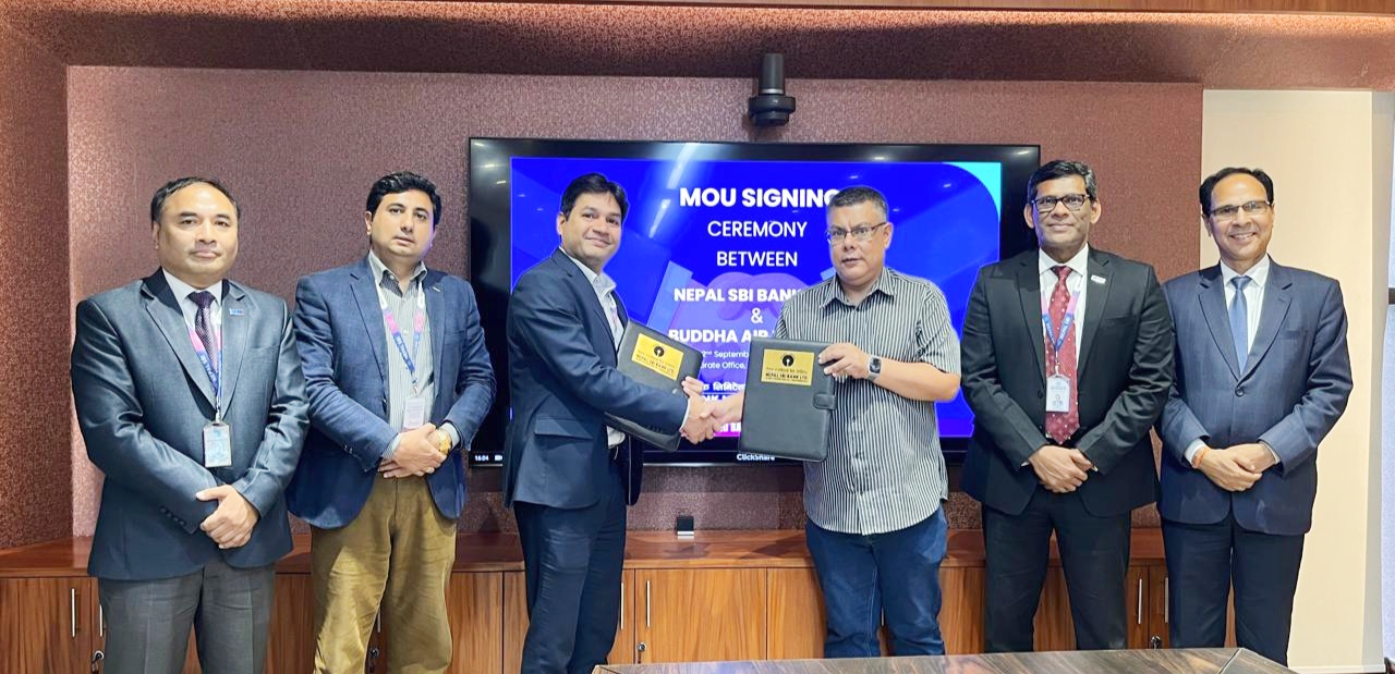 नेपाल एसबिआई बैंक र बुद्ध एयरबीच टिकटमा छुुट दिने सम्बन्धी सम्झौता