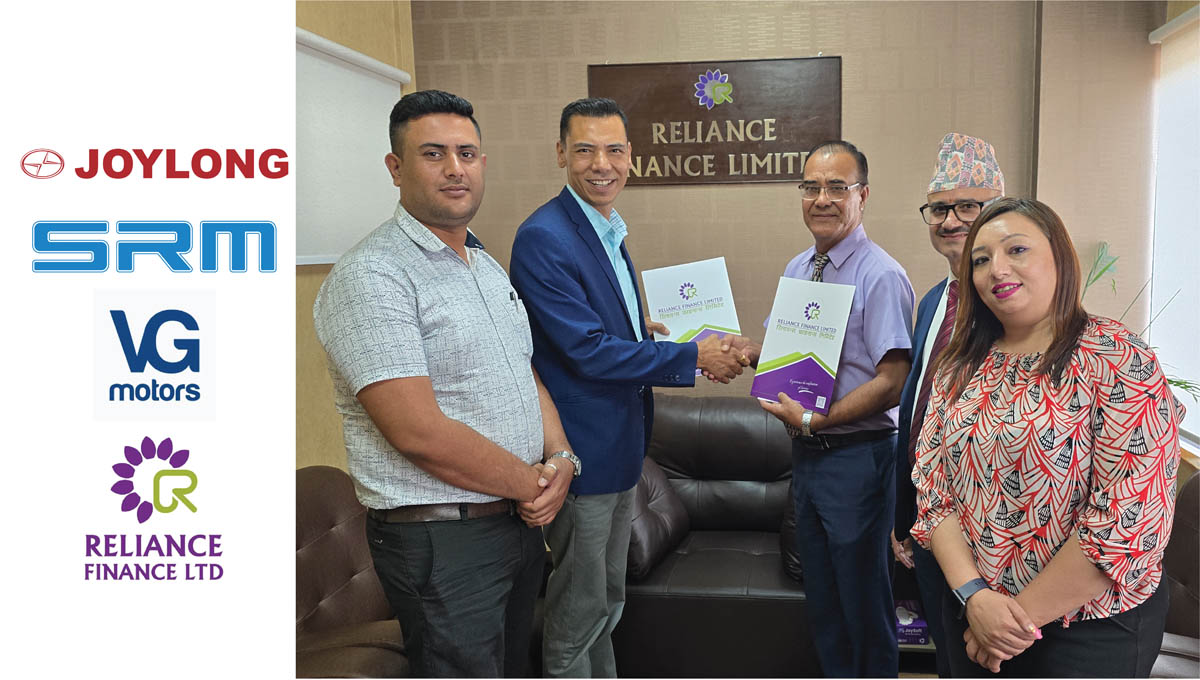 जोयलङ र एसआरएम ब्रान्डका विद्युतीय गाडी किन्न रिलायन्स फाइनान्सले  ७० प्रतिसत कर्जा दिने