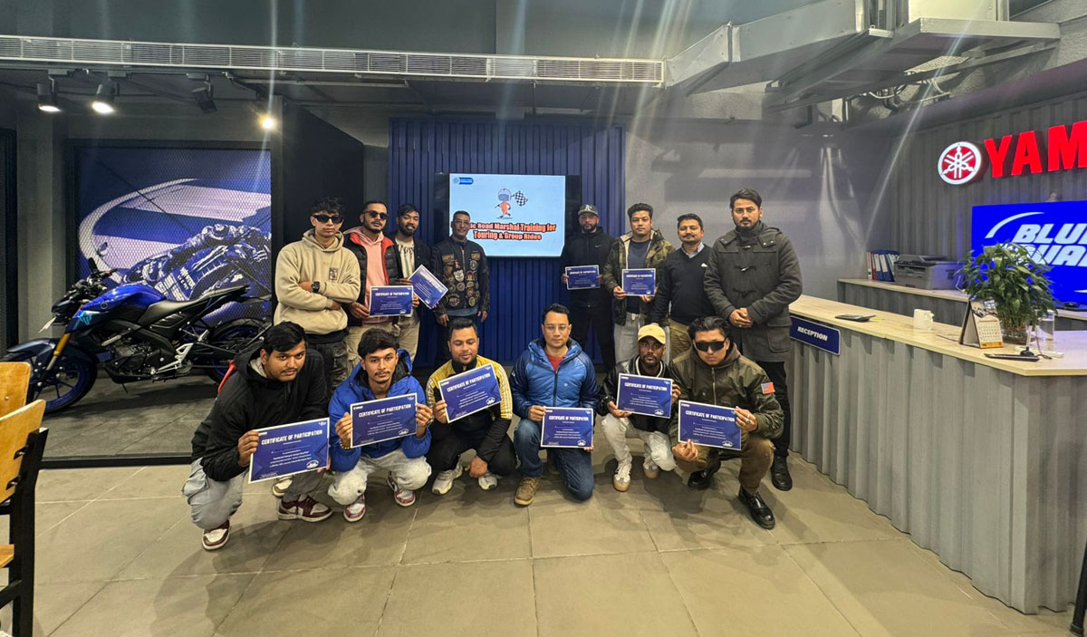 यामाहा ब्लू स्ट्रिक्सका च्याप्टर लिडरहरूले लिए विशेष रोड मार्शल प्रशिक्षण