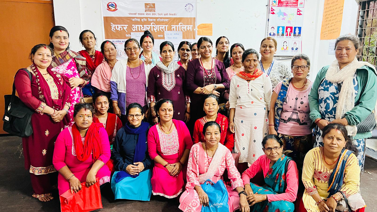 व्यवहार परिवर्तनका लागि महिलाहरुलाई ‘हेफर आधारशिला’ तालिम