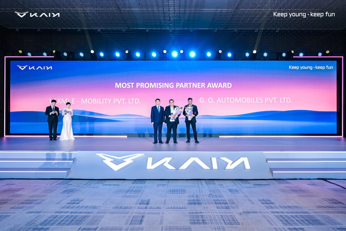 लक्ष्मी ई-मोबिलिटी र जीओ अटोमोबाइल्सले जित्यो काइयी अटो ग्लोबल सम्मेलन २०२५ मा ‘मोस्ट प्रोमिशिंग पार्टनर’ पुरस्कार