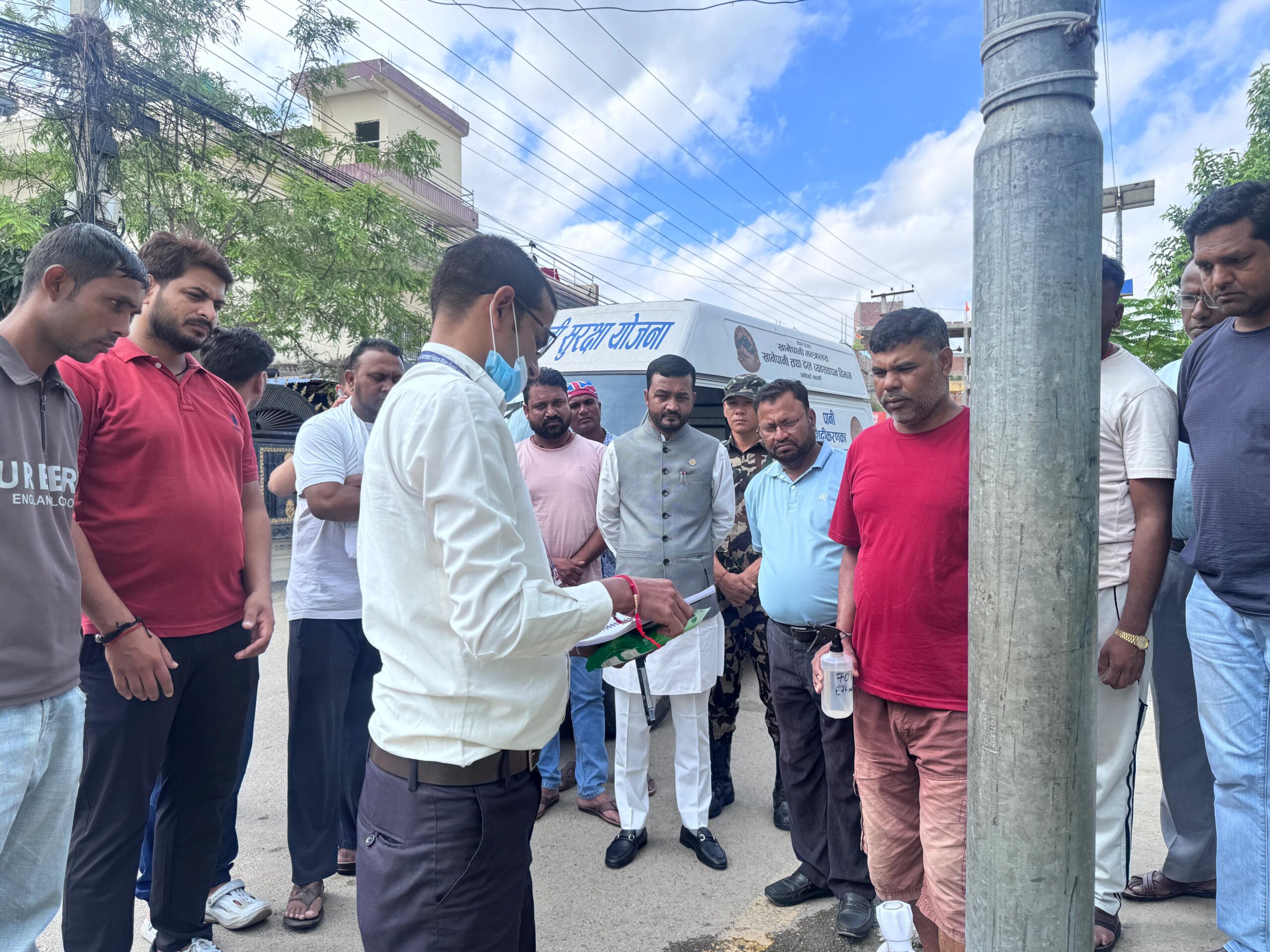 हैजा संक्रमण बढ्दै जाँदा वीरगञ्जमा पानी परीक्षण अभियान तीब्र, मन्त्री यादव निरीक्षणमा
