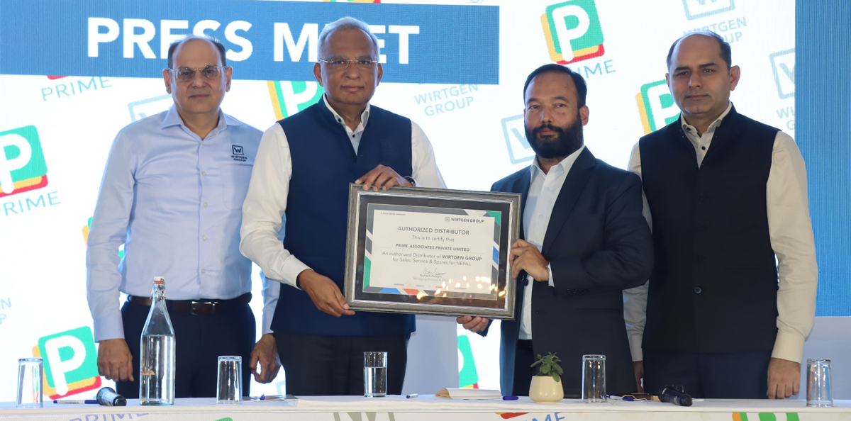 प्राइम एसोसिएट्स नेपालमा विटगन ग्रुपका अत्याधुनिक निर्माण उपकरणको आधिकारिक बिक्रेता नियुक्त