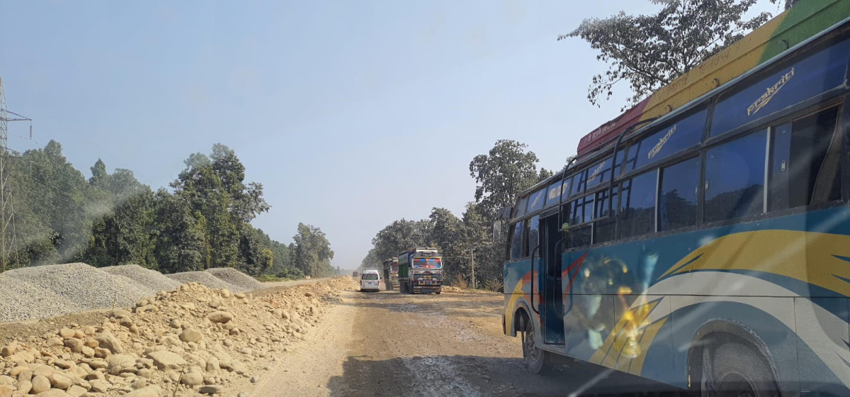 नारायणघाट–बुटवल सडक विस्तार राति मात्रै