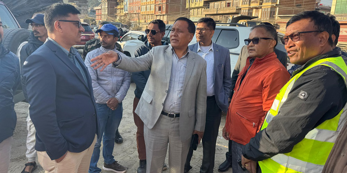 सूर्यविनायक-धुलिखेल सडक निर्माण प्रगति ५० प्रतिशत, कामलाई तीव्रता दिन आग्रह