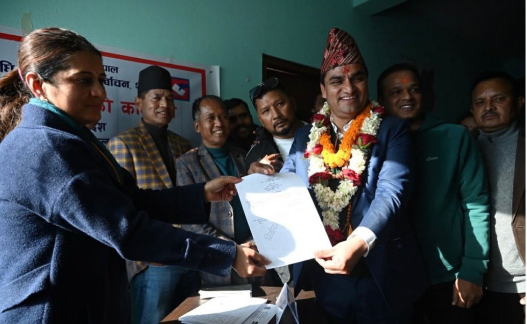 काठमाडौं–५ बाट कांग्रेस महामन्त्री प्रदीप पौडेलको उम्मेदवारी दर्ता