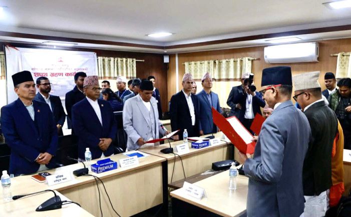 राष्ट्रिय सभाका नवनिर्वाचित १८ सदस्यहरू लिए पद तथा गोपनीयताको शपथ ग्रहण