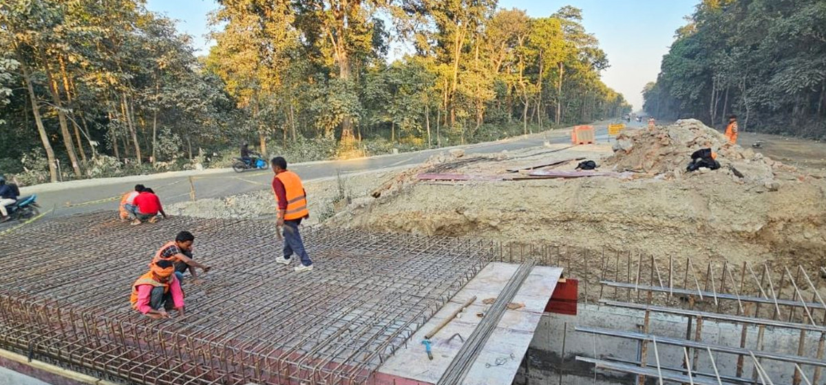 चारआली ओभरपासको ५० प्रतिशत निर्माण सम्पन्न, बिर्तामोडको मुक्तिचोकमा एक साताभित्र काम सुरु हुने