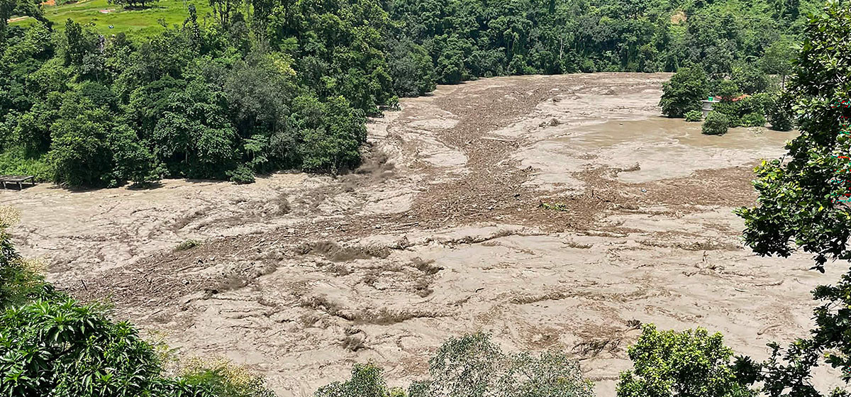 भोटेकोशीमा बाढीको जोखिममाथि वर्षाको पनि थप चुनौती