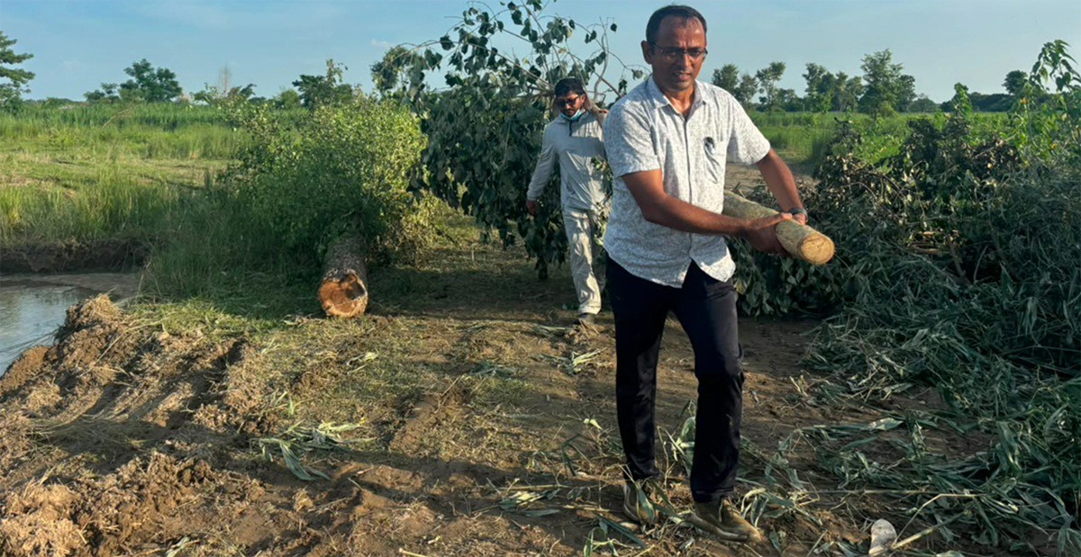 सुस्तामा नारायणीको कटान तीव्र, तटबन्ध नहुँदा उच्च जोखिम