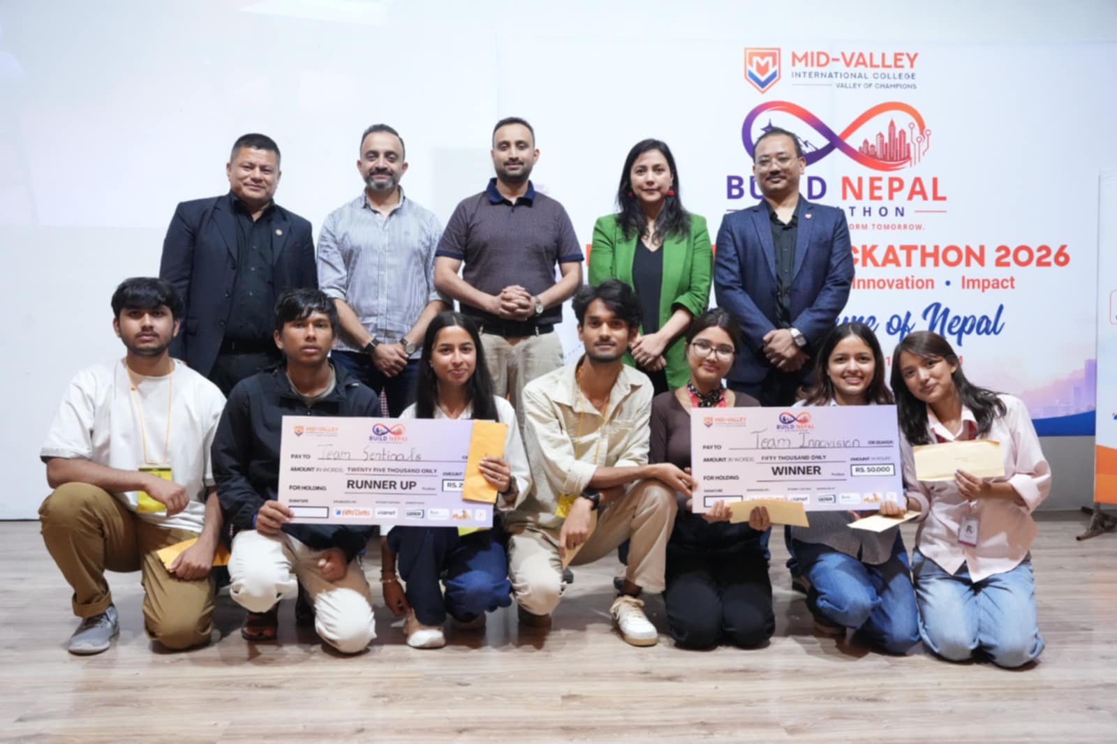 मिड–भ्यालीको ‘बिल्ड नेपाल ह्याकाथन’ मा‘इनोभिजन’ले जित्यो उपाधि, ‘सेन्टिनाज’ बन्यो रनरअप