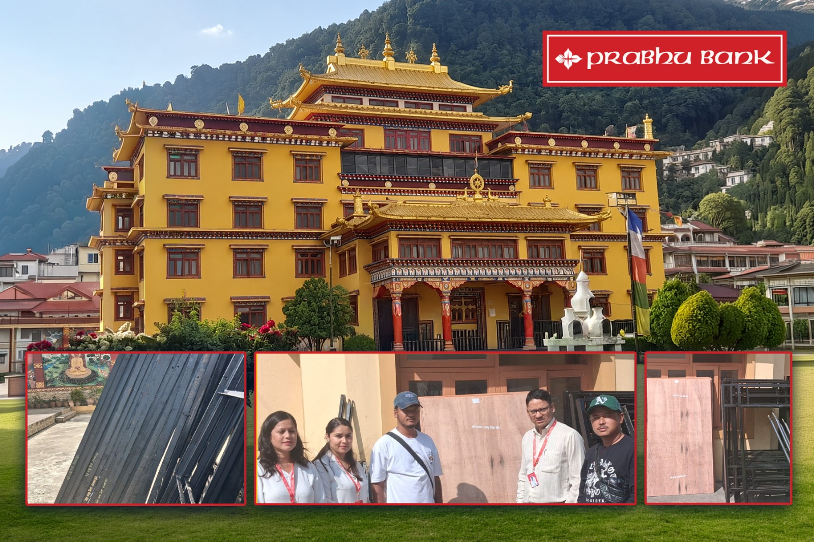 प्रभु बैंकद्वारा विपद्बाट प्रभावित परिवारहरुका लागी आश्रय स्थल (पहेंलो गुम्बा) लाई बंक बेड हस्तान्तरण