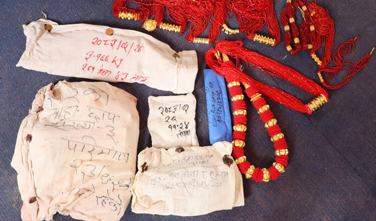 पाथीभरामा २४० तोलाभन्दा बढी सुन र २७ किलोभन्दा धेरै चाँदी सङ्कलन