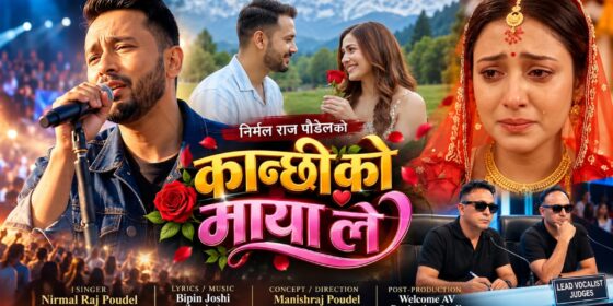 वेलकम एभी प्रोडक्सनले निर्माण गरेको निर्मलराज पौडेलको ‘आम्मैनी मार्यो, कान्छीको माया ले’ गीत सार्वजनिक